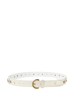 PINKO star-studded leather belt - White