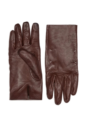 Maison Margiela leather gloves - Brown