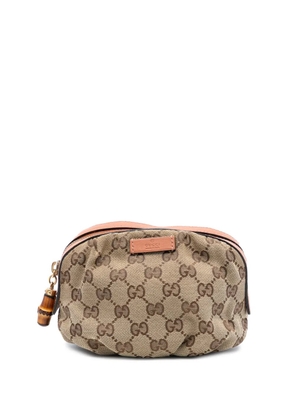 Gucci Pre-Owned 2000-2015 GG Canvas Bamboo Cosmetic pouch - Brown