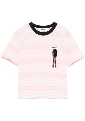 MSGM striped T-shirt - Pink