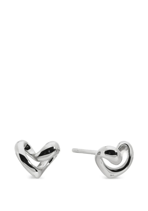 Monica Vinader small Infinity Heart stud earrings - Silver