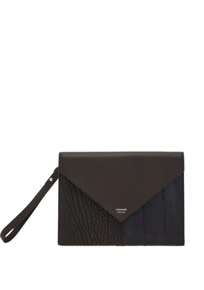 Ferragamo top flap clutch bag - Brown