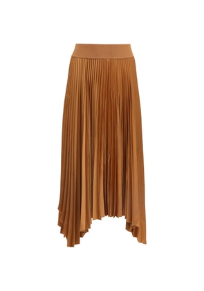 JOSEPH Ade pleated midi skirt - Brown