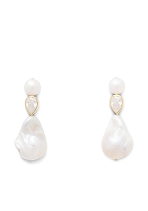 Completedworks pearl-embellished drop earrings - White