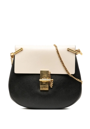 Chloé Pre-Owned 2016 Small Bicolor Smooth and Grained Calfskin Drew crossbody bag - Black