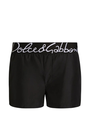 Dolce & Gabbana logo-detail swim shorts - Black
