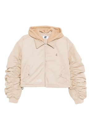 izzue hooded puffer jacket - Neutrals