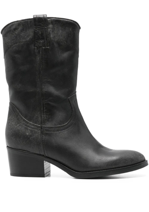 curiositè 50mm calf-leather cowboy boots - Black