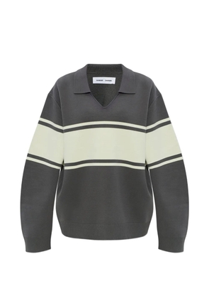 SAMSOE SAMSOE Saanne striped collared sweatshirt - Grey