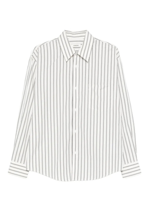 SANDRO striped-pattern button shirt - White