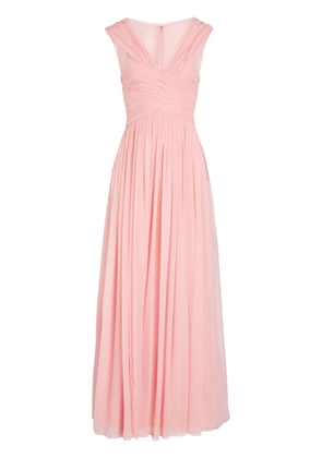 Giambattista Valli wrapped silk georgette dress - Pink