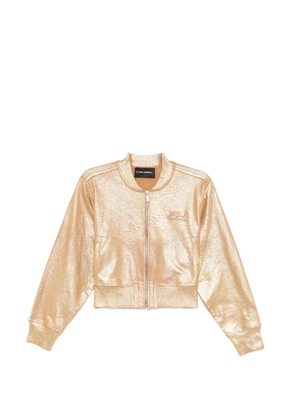 Karl Lagerfeld coated bomber jacket - Gold