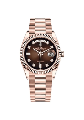Rolex 2022 DayDate ombre dial 36mm watch - Pink