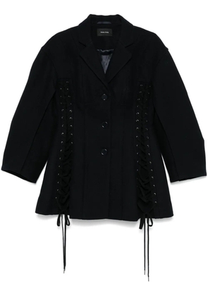 Simone Rocha criss-cross straps jacket - Blue