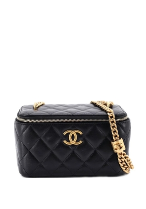CHANEL Pre-Owned All Slide Long Vanity Case with Chain Quilted Lambskin Small crossbody bag - Black