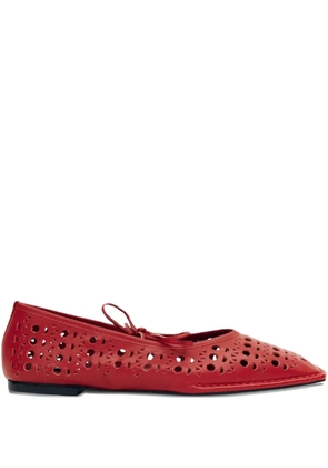 ALOHAS Sway Slit leather ballet flats - Red