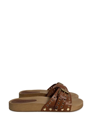 Isabel Marant Vintage Jaso eyelet-embellishment sandals - Brown