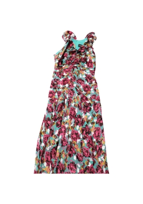 Saloni floral-print dress - Blue