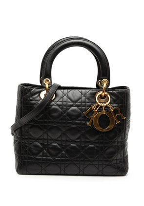 Christian Dior Pre-Owned 2000-2025 Medium Lambskin Cannage Lady Dior satchel - Black