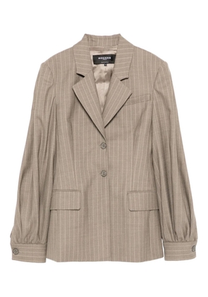 Rochas striped virgin-wool blazer - Brown