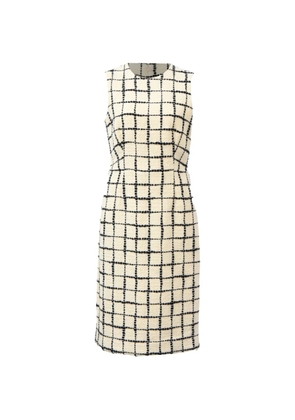 Oscar de la Renta Pre-Owned checked tweed dress - Neutrals
