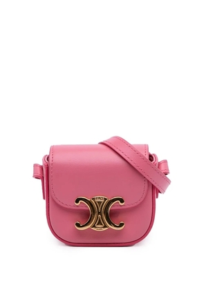 Celine Pre-Owned 2021 Mini Shiny Calfskin Triomphe crossbody bag - Pink