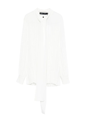 Proenza Schouler pleated tie-neck blouse - White