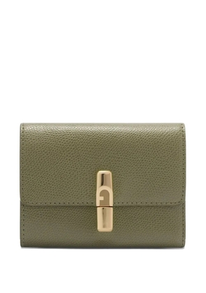 Furla small Iride grained logo wallet - Green