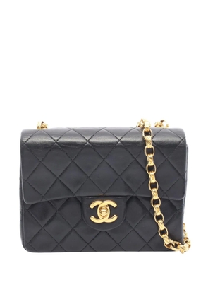 CHANEL Pre-Owned 1989-1991 Mini CC Quilted Lambskin Single Flap crossbody bag - Black