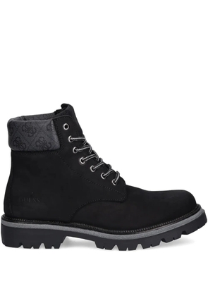 GUESS USA lace-up logo boots - Black