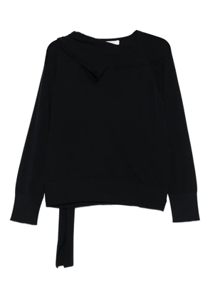 Incotex cut-out detail sweater - Black