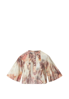 MARANT ÉTOILE Veelia ruffled buttoned blouse - Neutrals