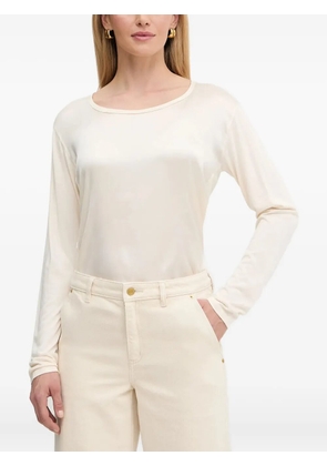 BOSS long-sleeved round-neck T-shirt - Neutrals