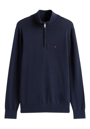 Tommy Hilfiger mock neck cotton sweater - Blue
