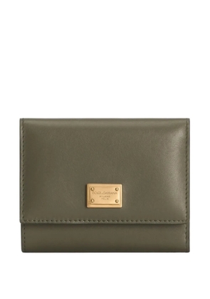 Dolce & Gabbana zip-up plaque wallet - Green