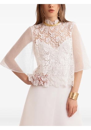 Gemy Maalouf guipure top - White