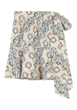 Maison Kitsuné printed skirt - Neutrals