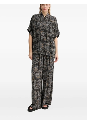 Sessùn floral-print trousers - Black