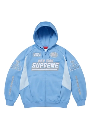 Supreme Football zip-fastening hoodie - Blue