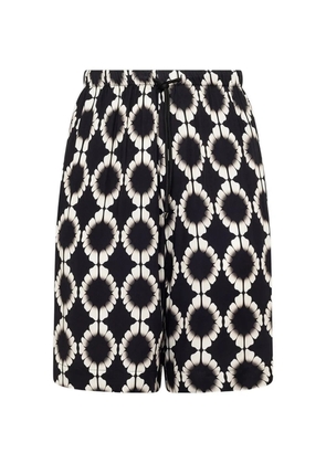 Laneus drawstring-fastening bermuda shorts - Black