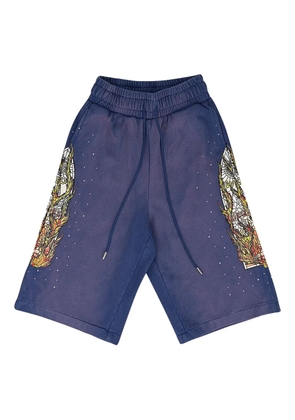 Who Decides War drawstring shorts - Blue