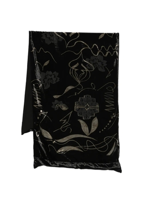 Giorgio Armani Pre-Owned 2000s logo-motif scarf - Black