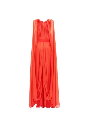 Gemy Maalouf cape-like sleeves maxi kaftan - Red