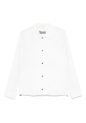 Herno drawstring-waist shirt jacket - White