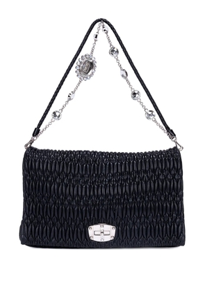 Miu Miu Pre-Owned Braided strap embellished shoulder bag - Black
