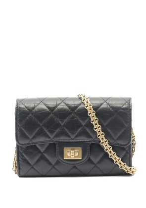 CHANEL Pre-Owned 2018-2019 2.55 Matelasse chain-strap mini bag - Black