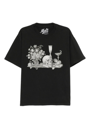 Melt graphic-print T-shirt - Black