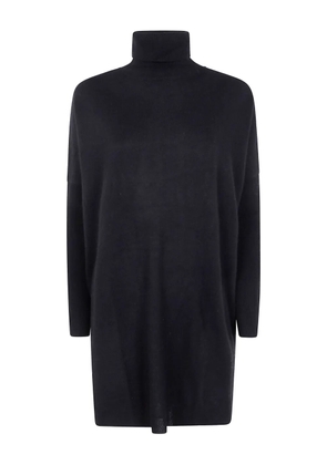absolut cashmere roll-neck midi dress - Black