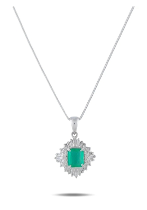 LB Exclusive diamond and emerald necklace - Silver