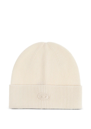 Diesel logo-detail beanie hat - Neutrals